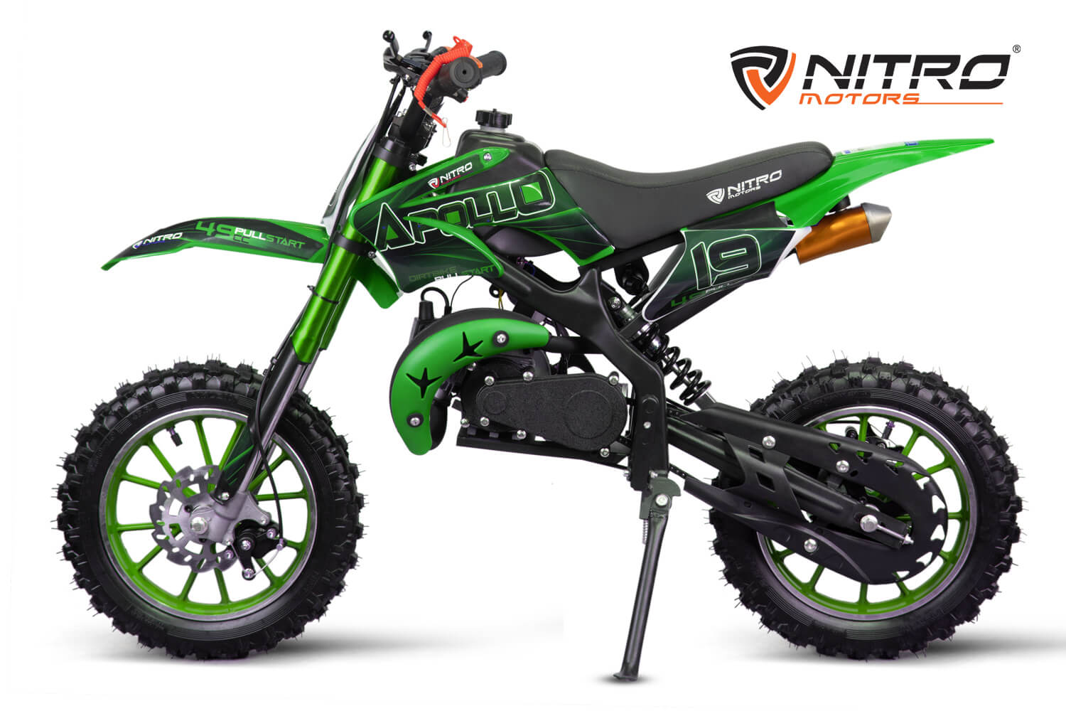 Apollo Mini Motorrad Dirt Bike, 49cc/47cc, Rot – Kunststoff-Kit Für Offroad-Spaß